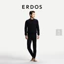 ERDOS 男装羊绒弹力男裤26年早秋新品保暖常规款修身打底裤 黑 4XL 185/98B