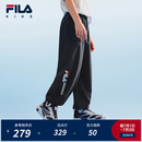 FILA【风洞裤】斐乐儿童童装长裤2026年夏季新款男中大童梭织长裤 传奇蓝-NV 150