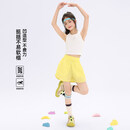 优优1点（Yoyo one）女童运动速干短裤儿童夏季外穿女孩薄款冰丝五分裤女大童裤子夏装 23125白色+18571黄色 【运动套装】 140