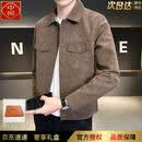 中囿高端正品男士皮夹克外套2026新款春秋季高级感休闲时尚中年爸爸装 咖色-高档正品 【礼盒装】 XL 十大奢侈品男装-175 /建议125一145斤
