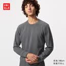 优衣库HEATTECH ULTRA WARM圆领T恤长袖男装保暖衣秋衣内衣479525 479525/08深灰色 L