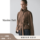 Massimo Dutti折扣季2026女装绒面羊皮革真皮皮衣夹克04714674 棕色 S (CN 170/88A)