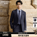 报喜鸟西服套装男装【澳洲羊毛】春季男士商务正装弹力羊毛混纺西装套装 藏青 44 A(165/88) /请备注腰围或裤子