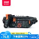 国王路亚路亚包多功能小腰包斜挎单肩包钓鱼渔具包耐磨防泼水 青黑色 