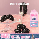 ROSYDOEDIAN 撇起系列波点发饰可爱黑白波点发箍发夹发圈发卡头饰 波点香蕉夹