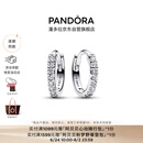 潘多拉（PANDORA）[庞颖同款]闪耀简约耳环镶嵌设计时髦单品高级送女友生日礼物