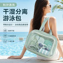 科尔洛克防水沙滩包干湿分离健身运动包洗漱化妆包收纳泳镜泳衣游泳包