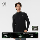 KOLON SPORT/可隆户外抓绒衣 男士保暖POLARTEC半拉链长袖T恤 LHZT5WN127-黑色 BK L 175/96A