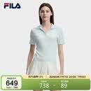 FILA 斐乐官方女子编织衫2026夏季新款时尚休闲简约修身短袖上衣