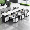 圣黎办公桌职员桌屏风位隔断卡位电脑桌财务员工桌 六人位-含柜