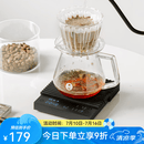 泰摩 黑镜BASIC意式手冲咖啡秤 吧台可计时称重咖啡电子称  0.1g-2kg 黑镜basic3咖啡电子秤-黑色