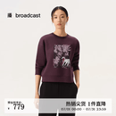 播商场同款ENIKO EGED系列宽松圆领印花卫衣女26春新款BDT1VD1240 P10沉绯 M
