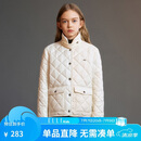 ELLE KIDS童装 菱格绗棉立领棉服女童冬季新款复古老钱风保暖外套