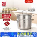 双立人（ZWILLING）蒸锅不锈钢汤锅蒸笼蒸鱼蒸馒头煲汤锅烹饪锅具套装24cm可进洗碗机