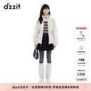 DZZIT地素棉服冬季简约风米白色抽绳收腰外套女3J4H3209B 米白色 S