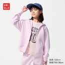 优衣库童装男童女童高弹力快干运动拉链连帽卫衣长袖486652 483443/10水粉色 160