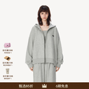 GAFE 皇冠 经典简约基础连帽开衫卫衣外套男女同款26春夏新款 浅灰色 L