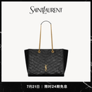 YSL圣罗兰 女士NIKI复古皮革托特包ysl包包【新品】 黑色金标 U