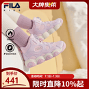 FILA儿童童鞋棉靴2025年冬季男女小童加绒jagger2棉鞋 朴雾嫩粉/浪漫紫-SO 32