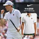耐克（NIKE）网球服男26法网温网阿卡辛纳同款背心T恤短裤翻领网球运动服 26温网 辛纳POLO衫 IB1025-100 L