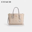 蔻驰（COACH）【品牌直供】女士MOLLIE25中号手提单肩斜挎托特包CV965奶茶色