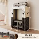 喜临门免安装折叠衣柜家用卧室简易布衣柜结实耐用出租房用衣橱钢架柜子 【0.88米】灯火阑珊【快速安装+加固32MM冷轧钢】