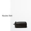 Massimo Dutti夏季新款2026男士配件纳帕软面皮拉链梳洗包02760310 深棕色 小包