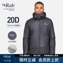 Rab 睿坡Generator Alpine男士户外保暖轻便携棉服540g QIO-84 炭黑/AMN S