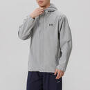 安德玛（Under Armour）外套男装2026春季新款运动服健身训练潮流时尚梭织连帽夹克 1376066-069 M