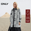 ONLYONLY2025秋季新款双面呢含绵羊毛OVERSIZED毛呢大衣女|12544S001 H01灰格子 L