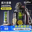 恩尔美（nRMEi）运动水杯大容量夏季男士健身吨桶吨耐高温便携2000ml泡茶超大水壶