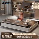 忠胜办公家具新款高档轻奢总裁办公桌老板桌工作台董事长E0级环保老板办公桌椅 2.8米老板桌+3.0米文件柜