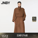 JNBY/江南布衣秋冬呢大衣双面呢长款宽松经典翻领长袖5OA812930 216/腊粉驼色 S