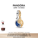 潘多拉（PANDORA）双色日月组合吊饰创意饰品配件diy串珠生日礼物送女友 双色日月组合吊饰 均码