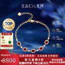 IL&CO尤珂 18K黄金天然红宝石手链女复古高级珠宝送女友老婆情人节礼物 2克拉 左右红宝石手链