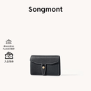 Songmont山下有松循迹系列钱包设计师款皮夹短款卡包夹礼物男女零钱包 烟墨黑