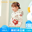 巴拉巴拉童装宝宝羽绒服秋冬季婴儿轻薄儿童外套上衣造型萌趣男童女童反季 白红小熊薯条00366-白鸭绒 -208425107204 100 cm