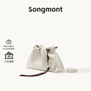 Songmont山下有松百纳系列手拿包女手提斜跨垃圾袋通勤流浪包 余墨白mini 预售15天