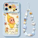 CRHMMFLF蓝色公仔新款iPhone17手机壳卡通苹果16promax硅胶15防摔14可爱13 远峰蓝天使眼【蓝色公仔+挂链】 硅胶软壳 苹果17 air