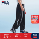 FILA【风洞裤】斐乐儿童童装长裤2026年夏季新款男中大童梭织长裤 传奇蓝-NV 150