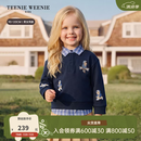 Teenie Weenie Kids小熊童装26年新款男女宝宝学院假两件翻领卫衣 藏青色 100 cm