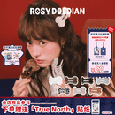 ROSYDOEDIAN  RDD撇起系列骨头发抓大号小号鲨鱼夹子发夹扁平抓夹发饰 白底闪闪钻（大号）