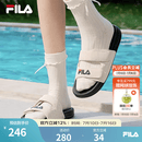 FILA 斐乐女鞋透气舒适拖鞋2026夏季新款漂流船2代运动凉拖时尚休闲鞋 泡沫白-WG 37.5