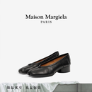 MAISON MARGIELA马吉拉Tabi分趾做旧褶皱芭蕾鞋单鞋3cm T8013黑色 38