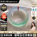 奥利丝“莺啼柳岸”2026新款冰种翡翠缅甸玉手镯子女款珠宝送礼物(处理) “莺啼柳岸”【顶奢拍卖级】 64mm(赠玉石吊坠+礼盒)