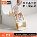 曼龙儿童阶梯坐便器多功能楼梯式可折叠踩脚凳洗漱凳坐便凳生日礼物