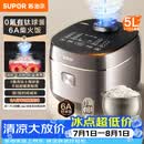 苏泊尔（SUPOR）电饭煲4-5人大容量5升小快有钛球釜家用不粘柴火饭多功能微压智能电饭锅F50X96
