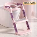 宝宝阶梯式坐便器加宽自主如厕舒适坐垫坐便器加大坐便器xy1 升级加宽【樱花粉】可折叠坐便器/PVC软垫