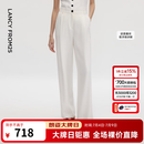 朗姿简约干练气质西裤垂坠有型职场智感通勤西裤2026年夏季新款 白色 M