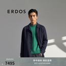 ERDOS 休闲翻领外套加厚保暖时尚男毛呢大衣 藏蓝 M 170/92A